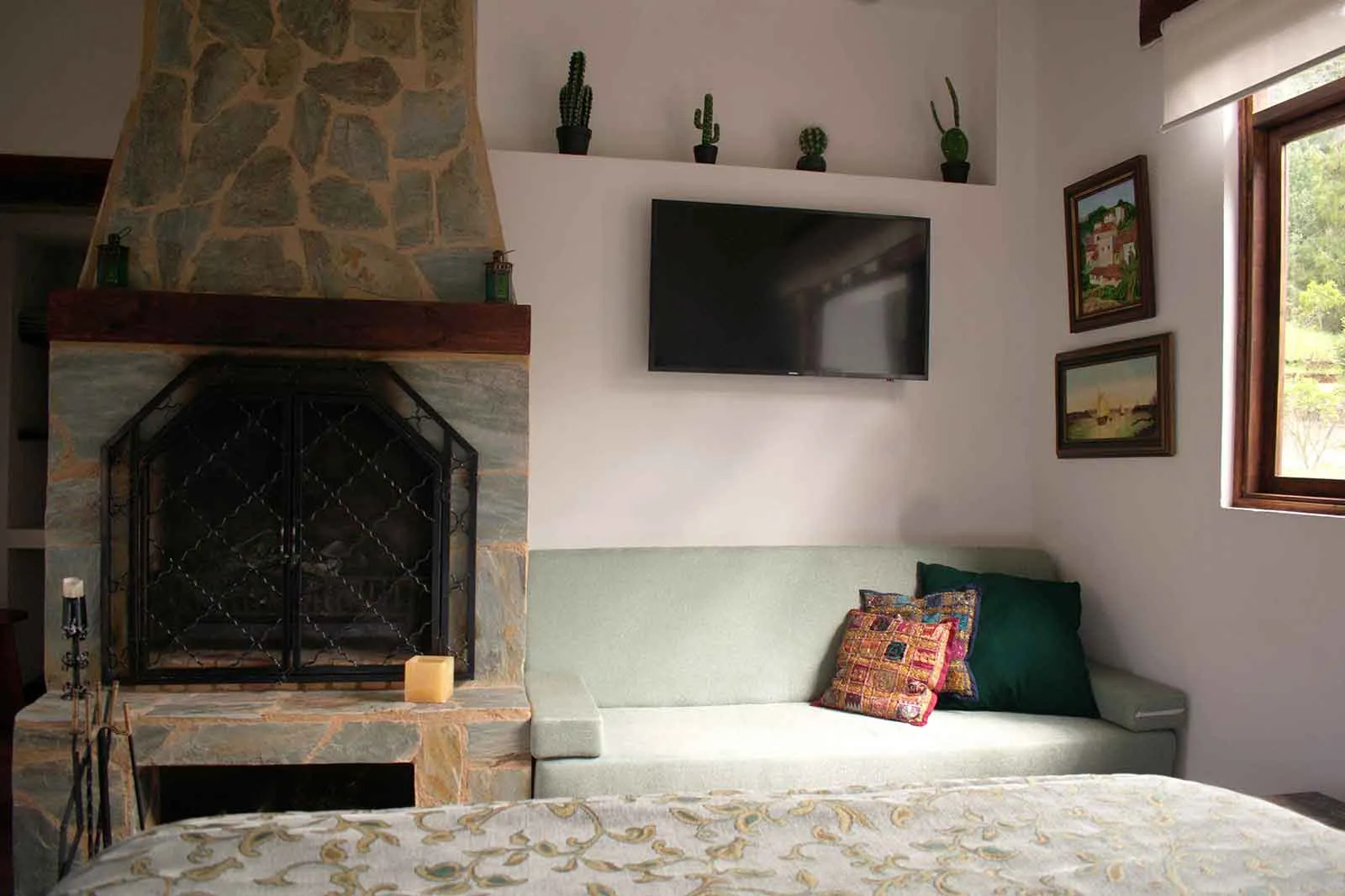 chimenea en habitación
