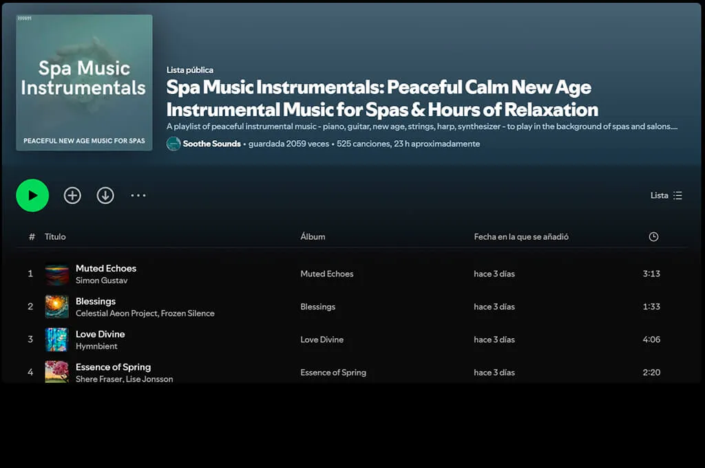 musica para relajarse playlist