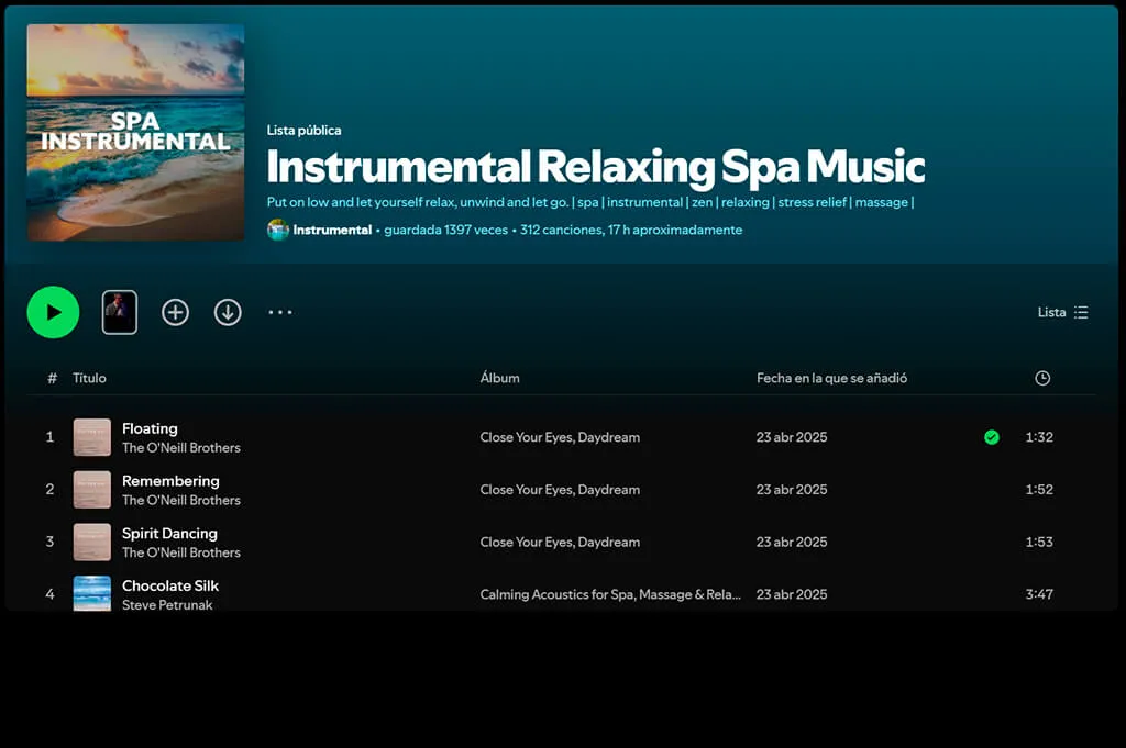 musica relajante para spa