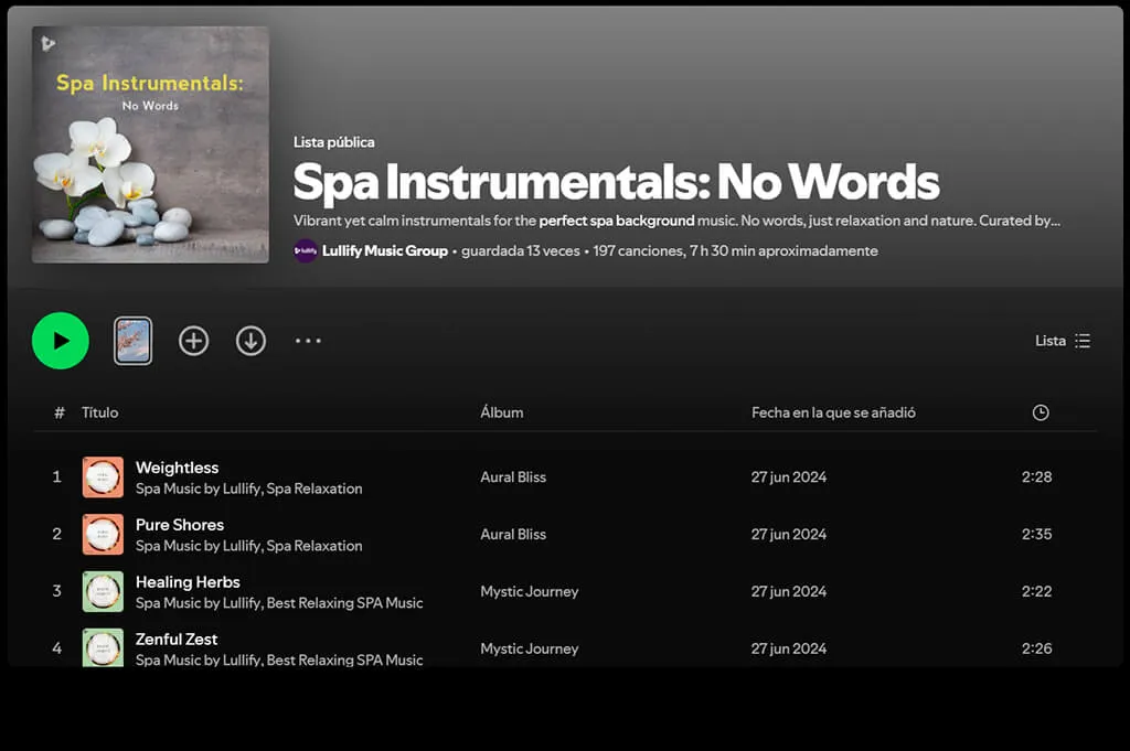 musica instrumental para spa